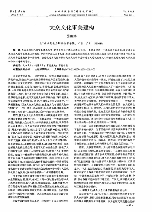 大众文化审美建构