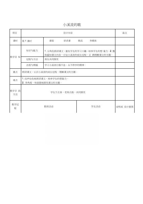 语文版初中语文七年级上册《16小溪流的歌》教案(2).docx