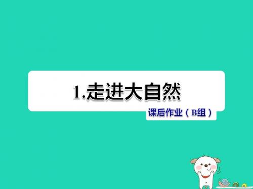 三年级语文上册第一单元1走进大自然课后作业课件冀教版20181115249