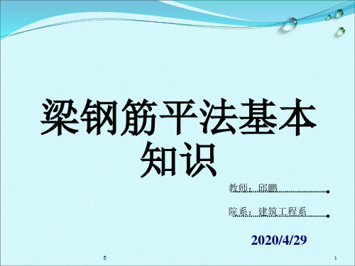 梁钢筋平法的基本知识