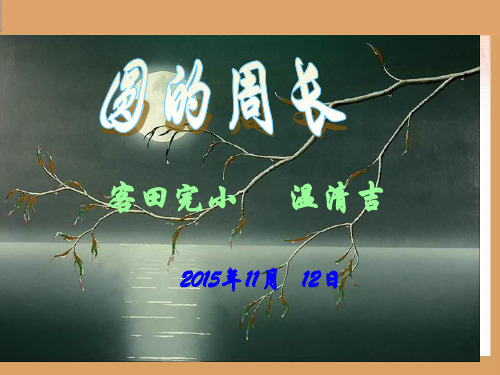 新人教版六年级数学上册第五单元第二课时《圆的周长》PPT课件
