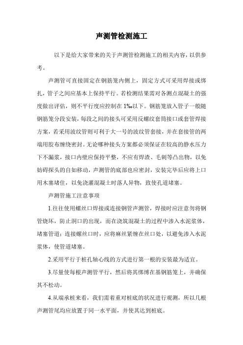 声测管检测施工.doc