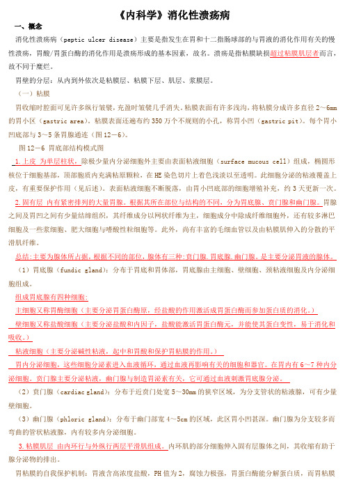 《内科学》消化性溃疡病