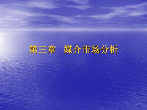第三章 媒介市场分析