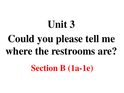 Unit3SectionB(1a-1e)课件人教版九年级英语全册