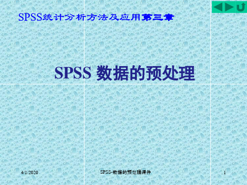 SPSS-数据的预处理课件