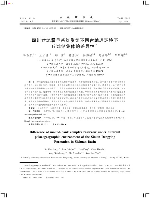 四川盆地震旦系灯影组不同古地理环境下丘滩储集体的差异性