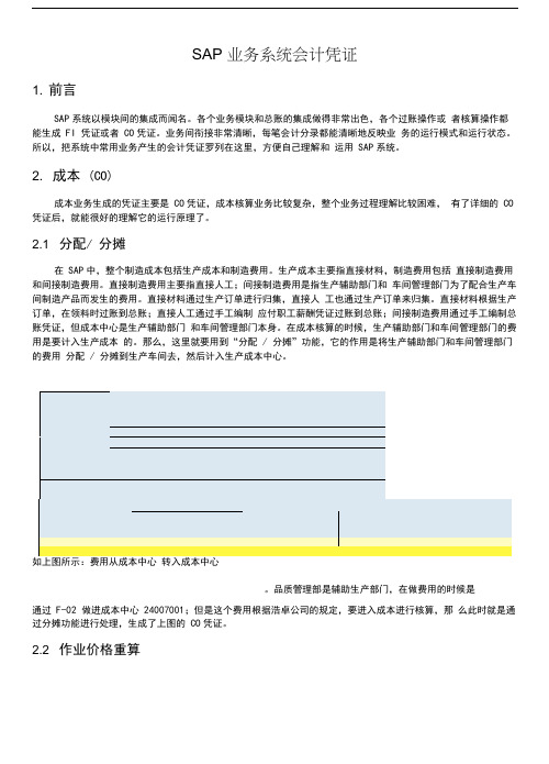 SAP各模块产生会计凭证详解