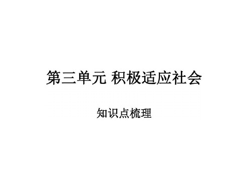八年级政治积极适应社会