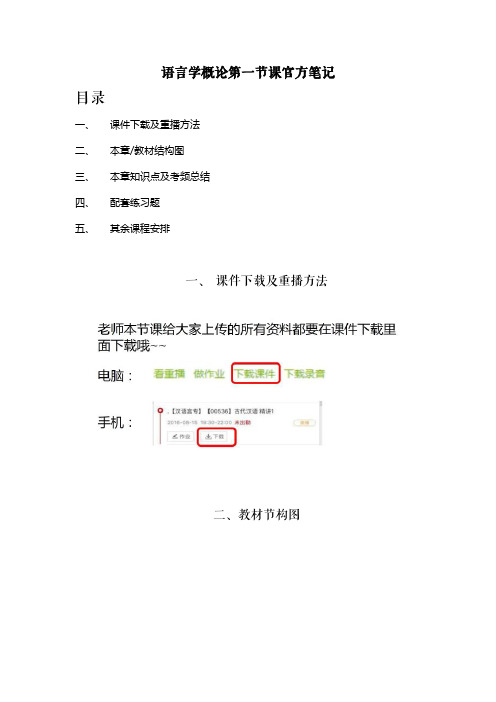 语言学概论 精讲一官方笔记
