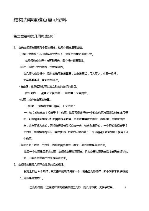 结构力学重难点完美复习资料