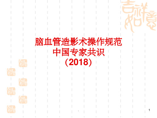 脑血管造影术操作规范中国专家共识