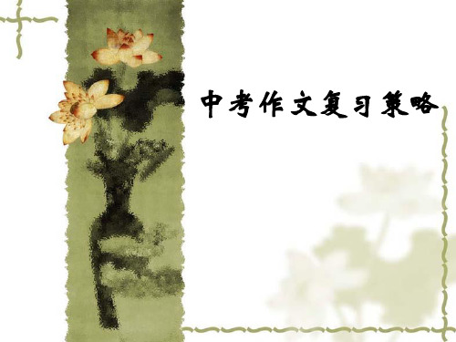 中考作文复习策略
