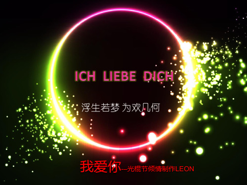 ICH  LIEBE  DICH