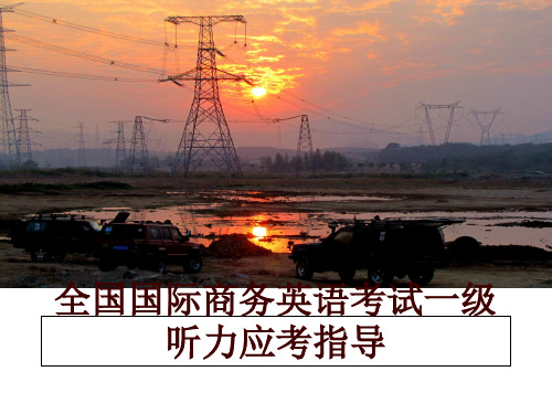 最新全国国际商务英语考试一级听力应考指导ppt课件