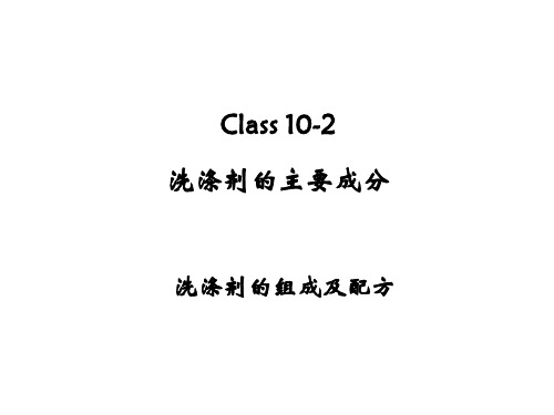 洗涤剂的组成及配方