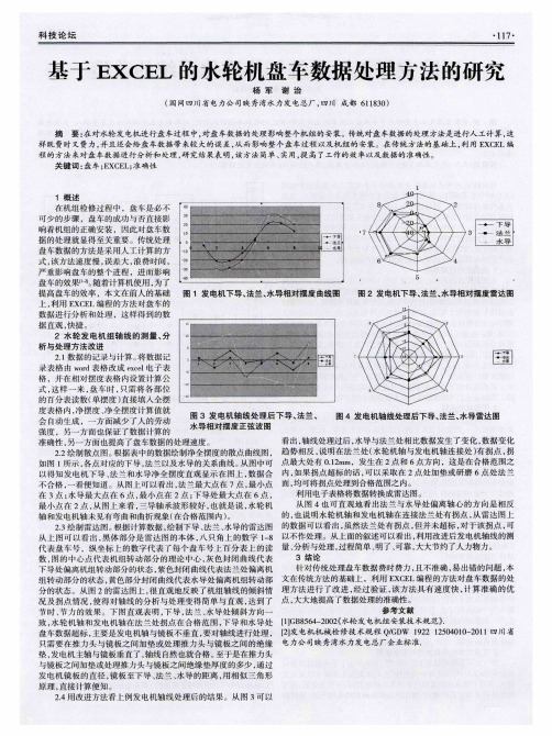 基于EXCEL的水轮机盘车数据处理方法的研究