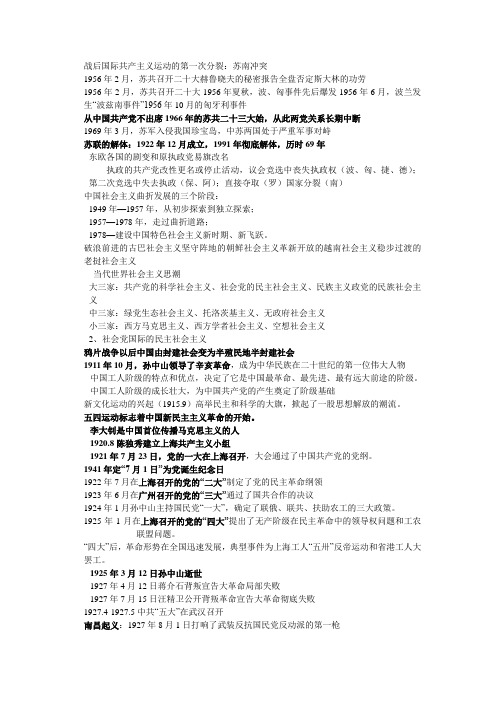 战后国际共产主义运动的第一次分裂