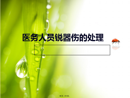 职业暴露的处理流程(共15张PPT)