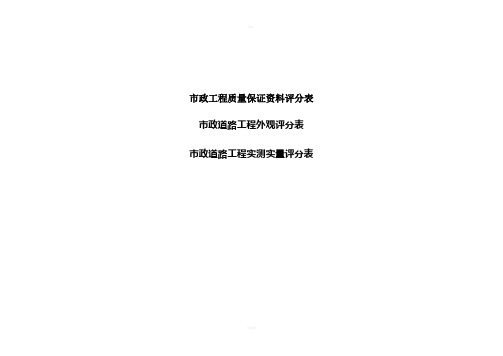 市政工程竣工验收表格(范本)