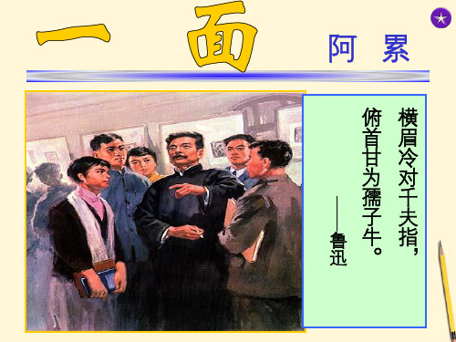 江苏省七年级语文下册《一面》课件 苏教版