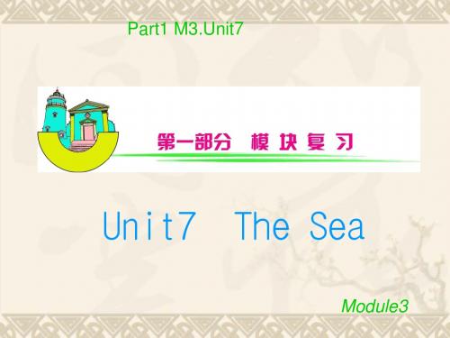安徽省高三英语 M3Unit7TheSea复习课件