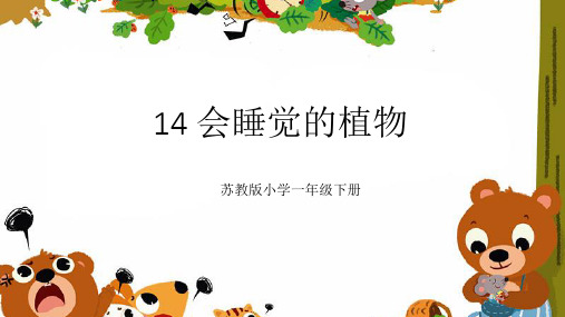 苏教版小学语文一年级下册：14会睡觉的植物(2)课件