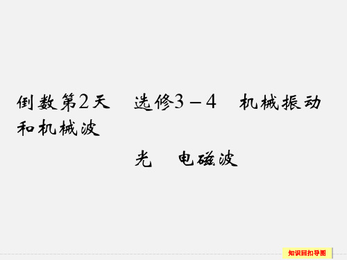 (全国通用)高考物理 二轮专题复习 考前必做题 倒数第2天(选修3-4)