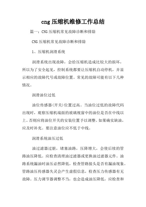 cng压缩机维修工作总结