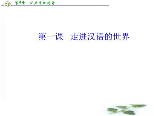 语文选修语言文字应用(人教)课件：第一课 第三节 四方异声—普通话和方言