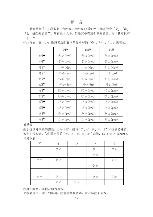 拗音