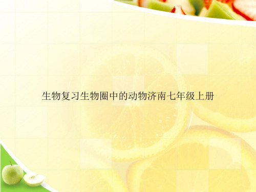 生物复习生物圈中的动物济南七年级上册ppt文档