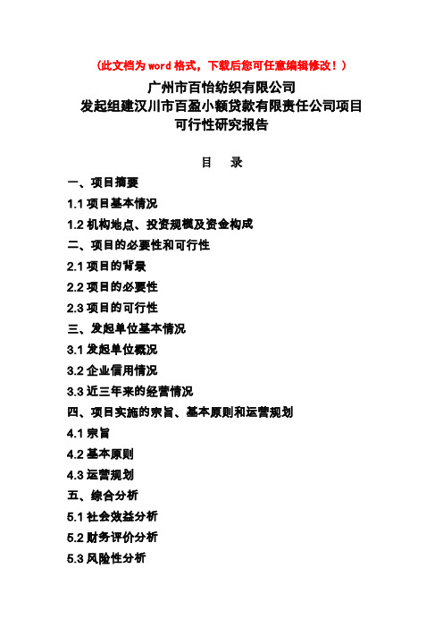 【精品】汉川百盈可研报告