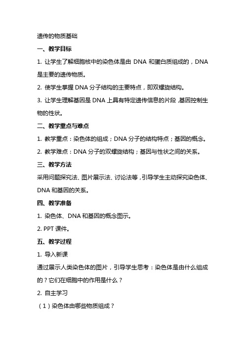 遗传的物质基础(教案)