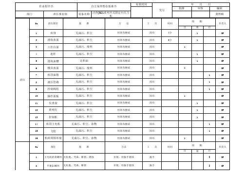 沃得冲床JH21系自主保养基准书