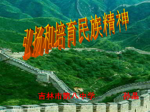 弘扬和培育民族精神说课课件