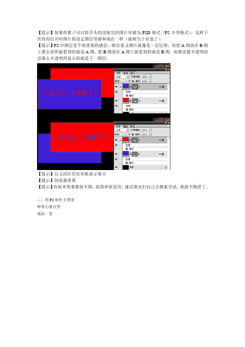 Ps第一课：制作CF相关文件