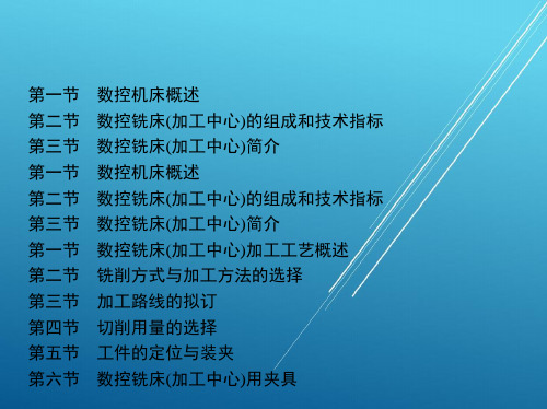 数控铣削工艺与编程操作第一节 辅助功能M代码与准备功能G代码