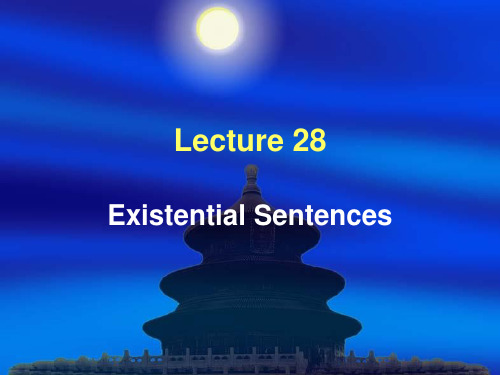 28 existential sentence
