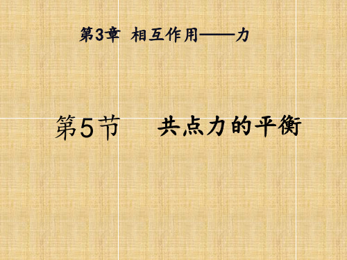 【课件】共点力的平衡+课件+-2022-2023学年高一上学期物理人教版(2019)必修第一册