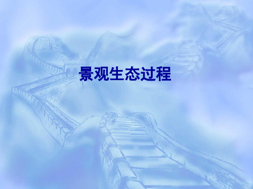 景观生态学11——景观生态过程