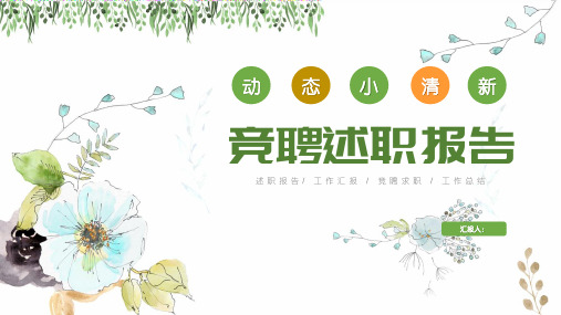 新版简约小清新工作总结ppt汇报述职报告