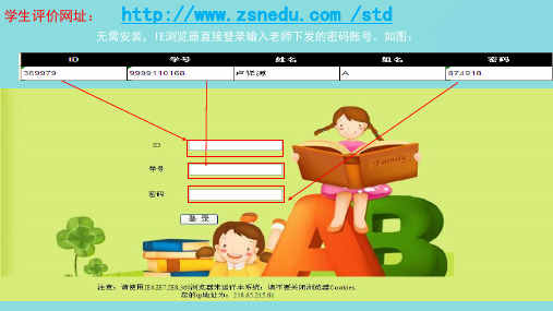 学生素质综合评定学生操作流程培训(思想品德鉴定表)