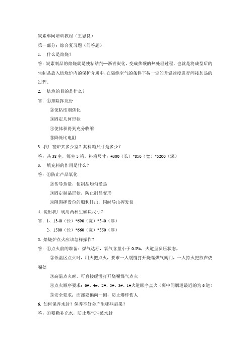 炭素生产培训教程