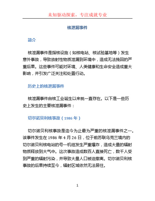 核泄漏事件