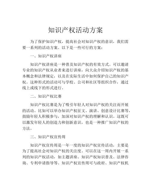 知识产权活动方案