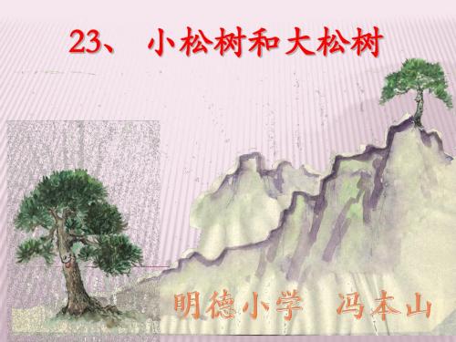 新苏教版一语下《小松树和大松树》