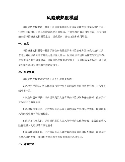 风险成熟度模型