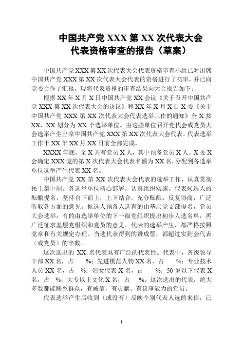 资料2-代表资格审查报告