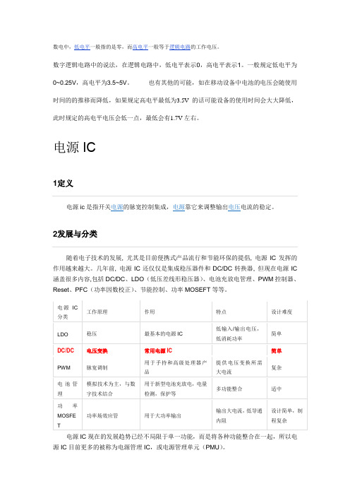 电源IC、高低电平